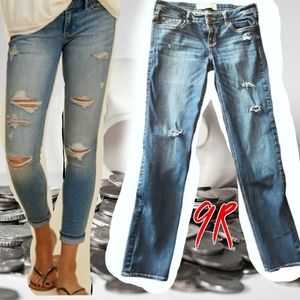 Hollister Distressed Jeans Size W29 / L33 Junior's 9R Skinny Light Destroy Slim